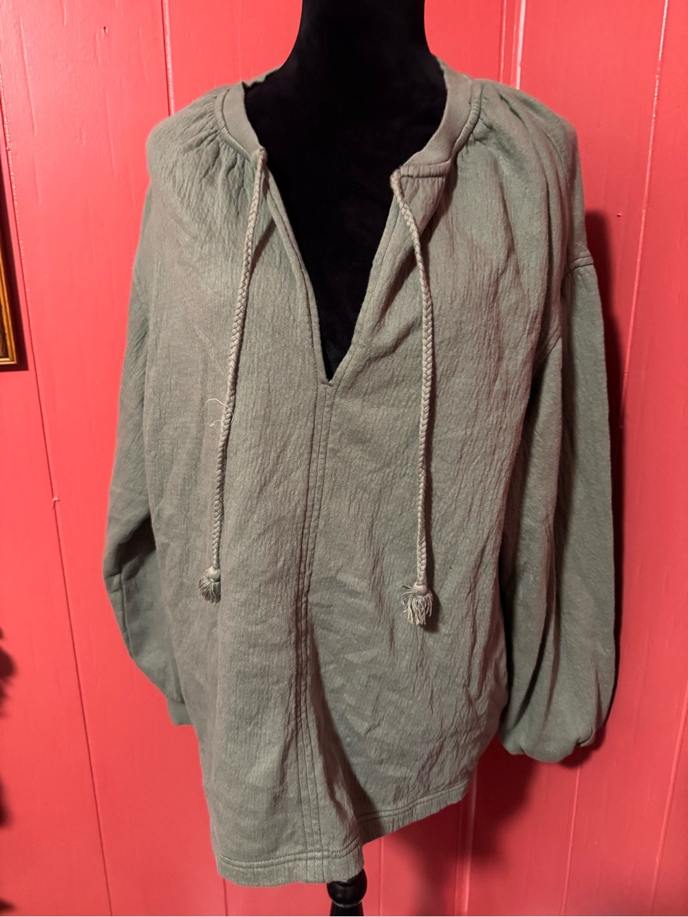 aerie Olive Green Pullover lounge Sweatshirt
